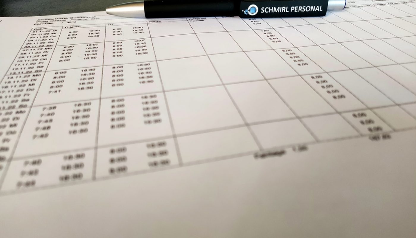 Foto Arbeitszeiterfassung